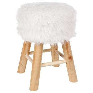 Tabouret en bois blanc 30x30x45cm