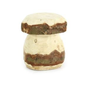 Tabouret en bois champignon rustique Ø 35 cm