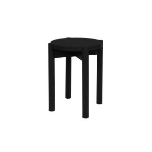 Tabouret en bois de hêtre, noir