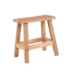 Tabouret en bois de teck naturel 50x27x50 cm