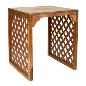 Tabouret en bois et métal 45X45X53h cm