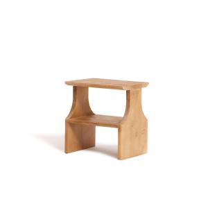 Tabouret en bois massif couleur brun clair