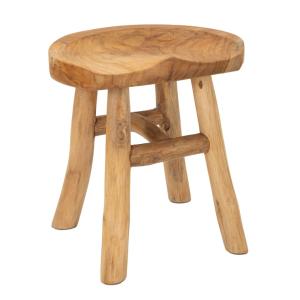 Tabouret en bois recyclé cm 40x32x42.