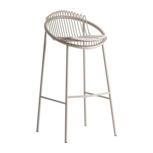 Tabouret en fer gris  en 51x53x97 cm - lot de 2