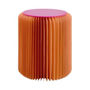 Tabouret en papier orange H42cm