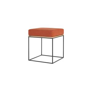 Tabouret en placage de chêne et acier avec coussin, terraco…