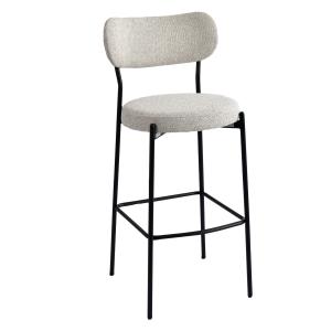 Tabouret en polyester beige 48x53x106 cm - lot de 2