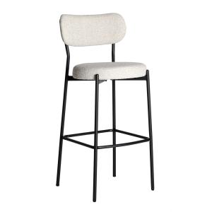 Tabouret en polyester blanc cassé 48x53x106 cm - lot de 2