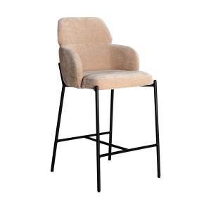 Tabouret en polyester noir 51x58x99 cm - lot de 2