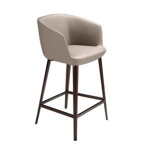 Tabouret en simili cuir gris