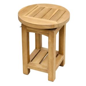 Tabouret en teak pour le jardin - 35 x 35 x 44,5 cm