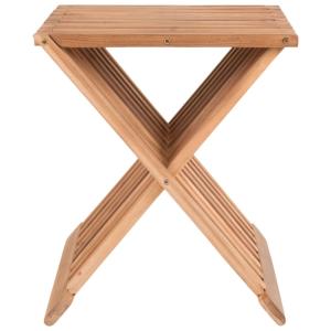 Tabouret en teck massif recyclé 40x35 cm