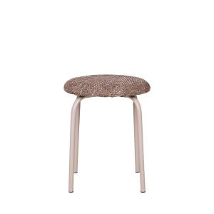 Tabouret en tissu et métal H43cm - Taupe