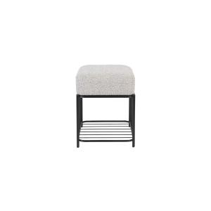 Tabouret en tissu gris