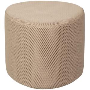 Tabouret en tissu maillé, marron