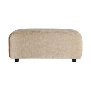 Tabouret en velours beige 84x60x36 cm