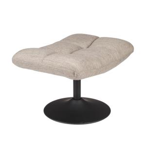 Tabouret en velours pivotant gris clair