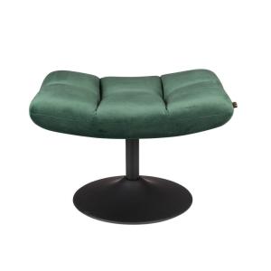 Tabouret en velours vert profond