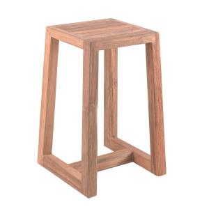 Tabouret haut de jardin en teck recyclé