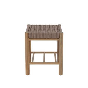 Tabouret intérieur et extérieur  en bois d'acacia et corde…