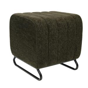 Tabouret   kaki vert en tissu