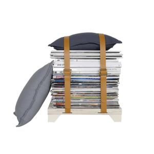Tabouret magazine avec sangles  TU Beige