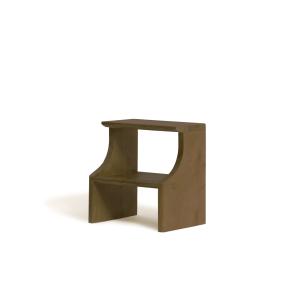 Tabouret marchepied en bois massif marron