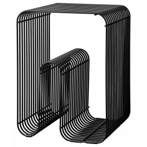 Tabouret métal noir 32,4x32,4xH48,4cm