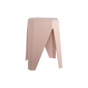 Tabouret  polypropylène rose tendre 29x29x47cm