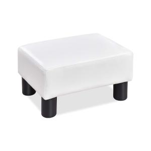 Tabouret rectangulaire avec revêtement blanc 40 x 30 x 24 c…