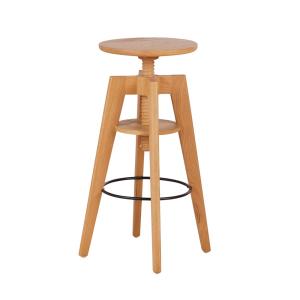 Tabouret réglable pour îlot central en bois de chêne H65/77…