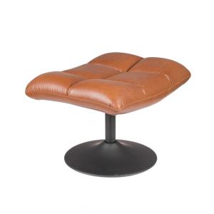 Tabouret repose pieds en simili cuir marron