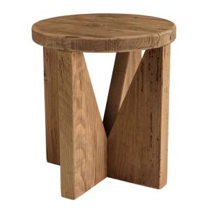 Tabouret rond 40x40cm Pin recyclé