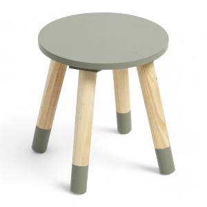 Tabouret rond en bois LE ROI DE LA JUNGLE