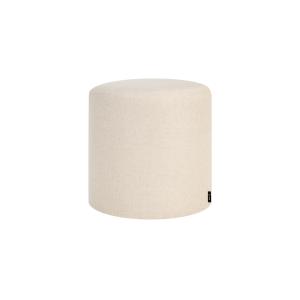 Tabouret rond en fibre synthétique, grand, beige