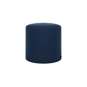 Tabouret rond en fibre synthétique, grand, bleu