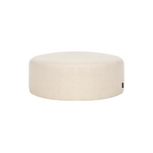 Tabouret rond en fibre synthétique, large, beige