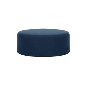 Tabouret rond en fibre synthétique, large, bleu