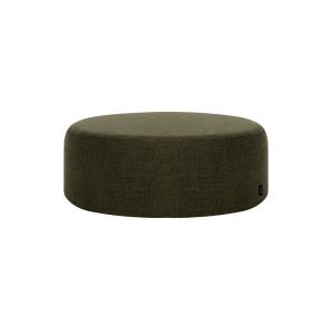Tabouret rond en fibre synthétique, large, olive