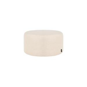 Tabouret rond en fibres synthétiques, petit, beige