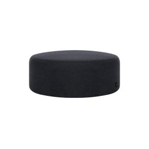 Tabouret rond en laine, large, noir