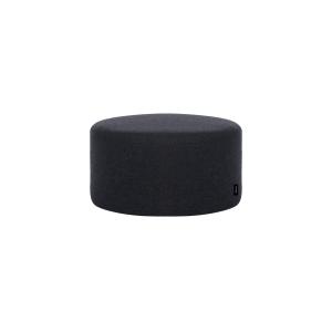 Tabouret rond en laine, petit, noir