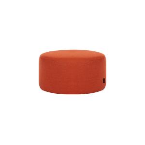 Tabouret rond en laine, petit, terracotta