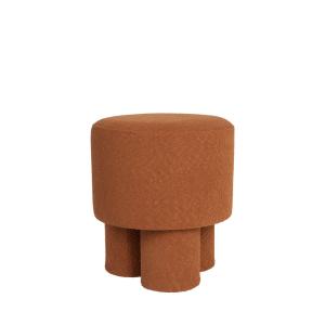 Tabouret rond en tissu bouclette ø40cm - Rouille