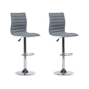 Tabouret rotatif Set de 2 Gris