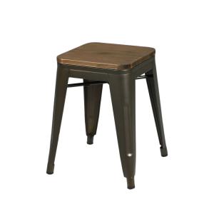 Tabouret vintage gris foncé