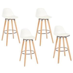 Tabourets de bar lot de 4  pieds en bois de hêtre 39,5x44x9…