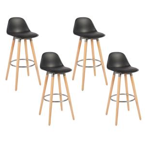 Tabourets de bar lot de 4  pieds en bois de hêtre 39,5x44x9…