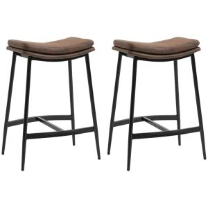 Tabourets de bar style industriel acier marron noir