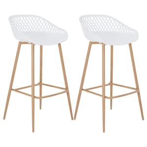 Tabourets de bar (x2) siège coque avec petits accoudoirs, b…